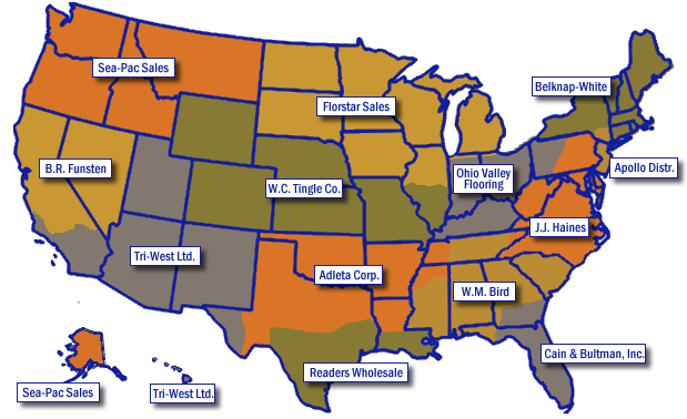 Map of BRAVO U.S. Distribution Network
